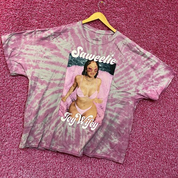 Saweetie Icy Wifey High Maintenance Oversized Rap Tie Dye 2X - Picture 3 of 8